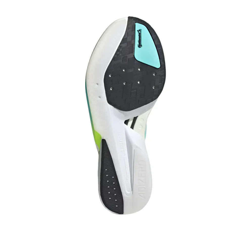 Adidas Men's Boston 13 Running Shoes in Flash Aqua/Cloud White/Lucid Lemon AW25 Molded EVA Insert