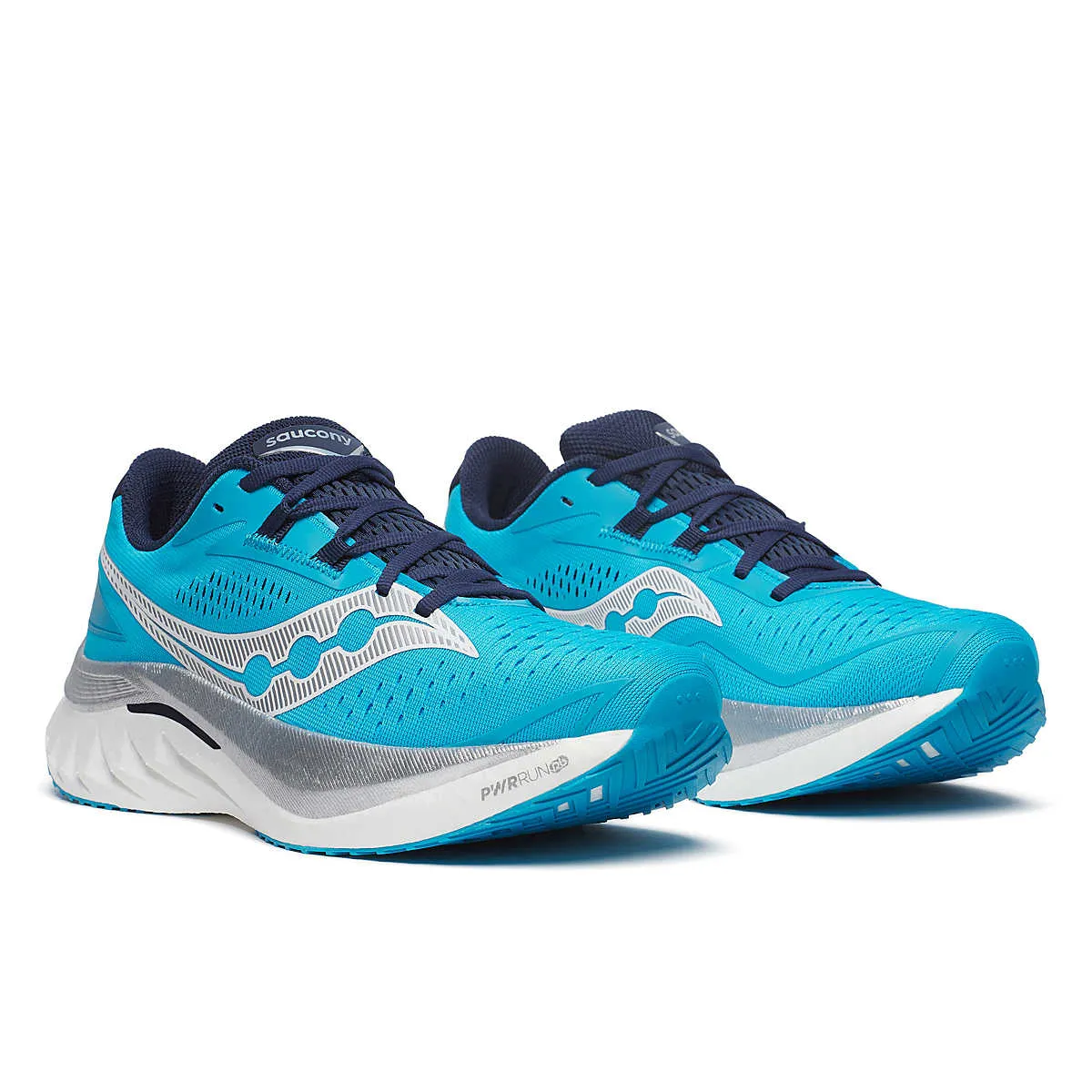 Saucony Men's Endorphin Speed 4 (Viziblue / Navy) running with a headlamp