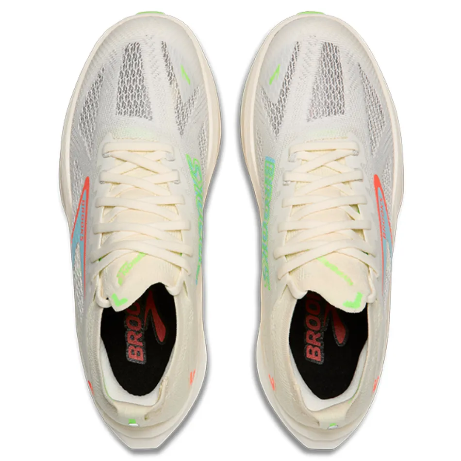 Brooks Men's Hyperion Max 3 Running Shoes in Coconut/Green Gecko/Pink Clay AW25 running shoes for competitive male runners eco - brand shoes