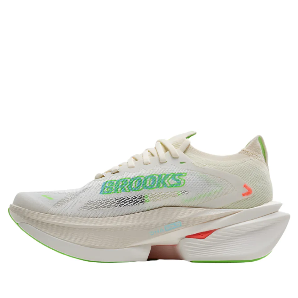 Brooks Men's Hyperion Max 3 Running Shoes in Coconut/Green Gecko/Pink Clay AW25 cordura - upper shoes