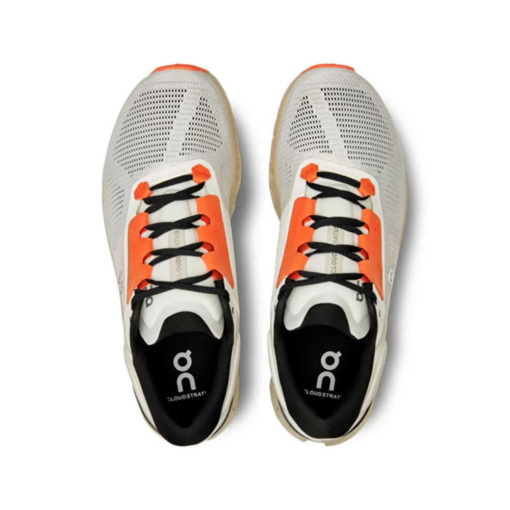 Men's Cloudstratus 3 Running Shoe - Undyed-White/Sand - Regular (D) Pressure Mapping Design