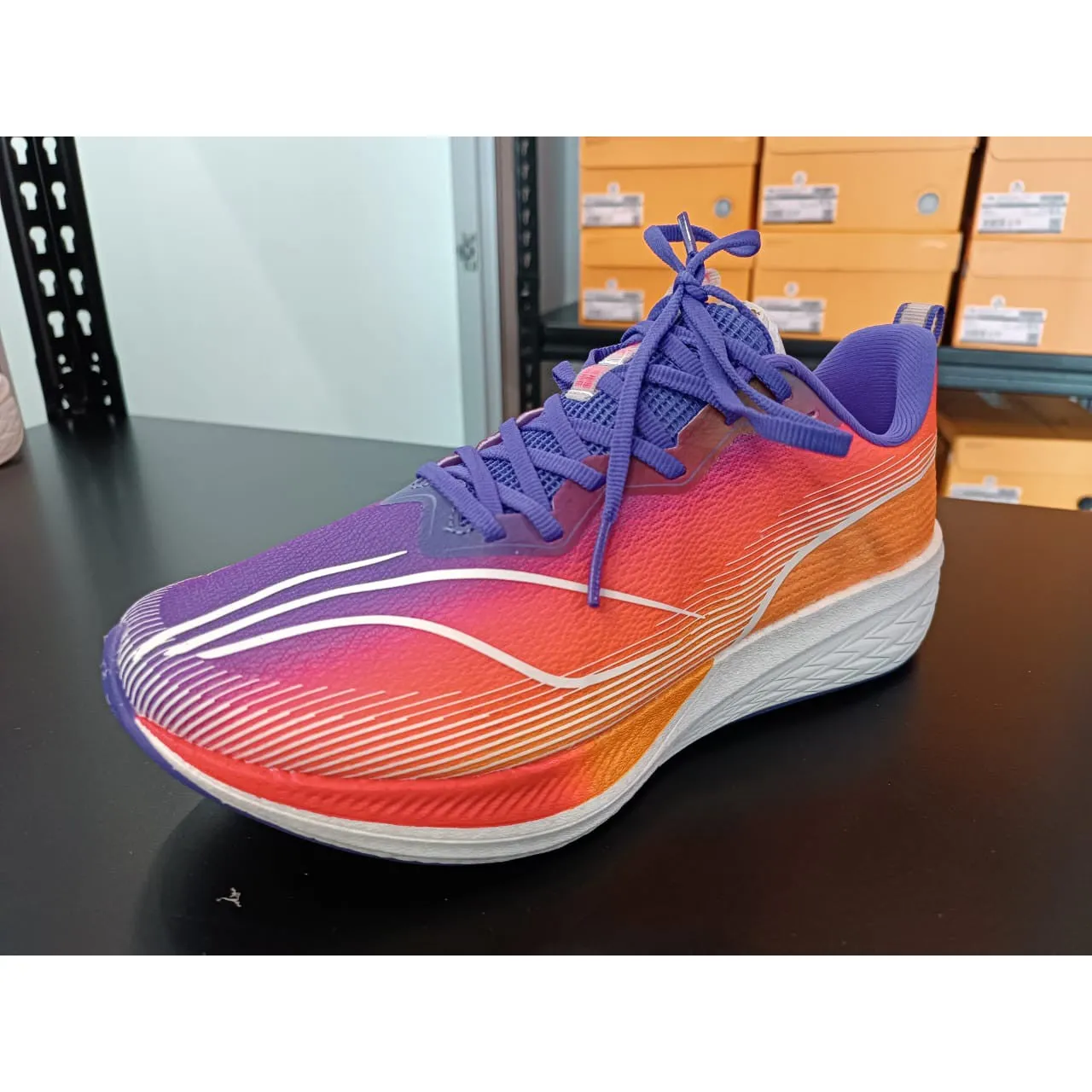 Li-Ning Men's Red Hare 6 Pro Neon Fushia/ Neon Flare Star (ARMT013-15) elastic closure shoes