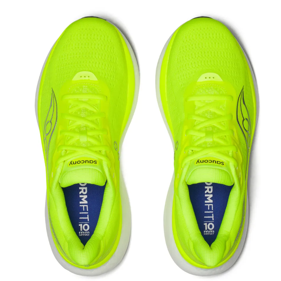 Saucony Men's Triumph 23 Running Shoes in Citron - Online Exclusive Hyper Bounce Polymer microfiber - feature shoes