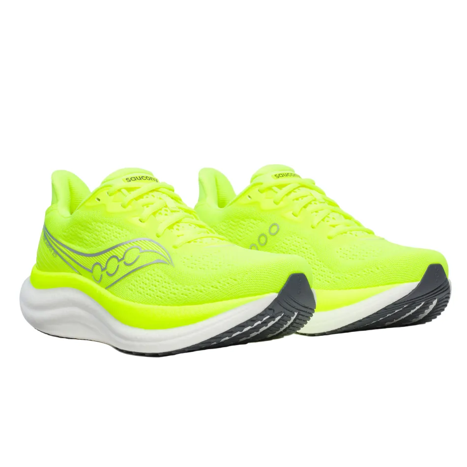 running for stress relief Saucony Men's Triumph 23 Running Shoes in Citron - Online Exclusive