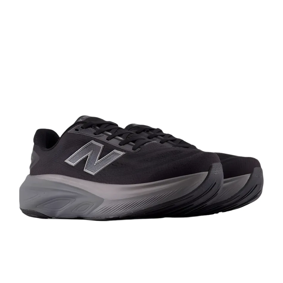 Hyper Compression Midsole New Balance Men's Fresh Foam X More v6 Running Shoes in Black/Castlerock/Black Metallic AW25