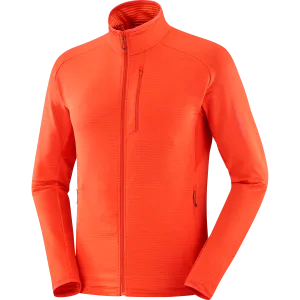Men's Essential Lightwarm Full-Zip (Cherry Tomato) Design Glow 4Way Stretch
