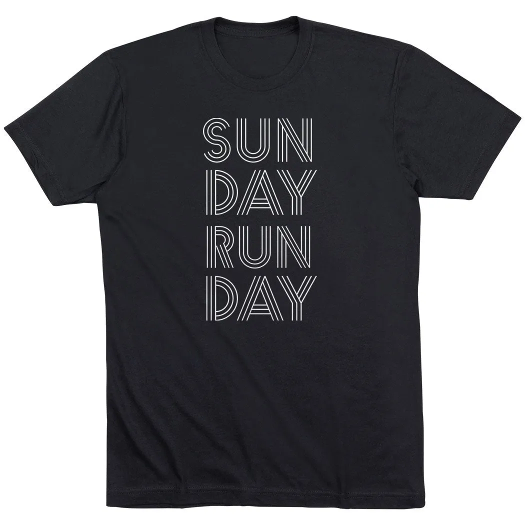 Casual Flex Fit Running Short Sleeve T-Shirt - Sunday Runday (Stacked)