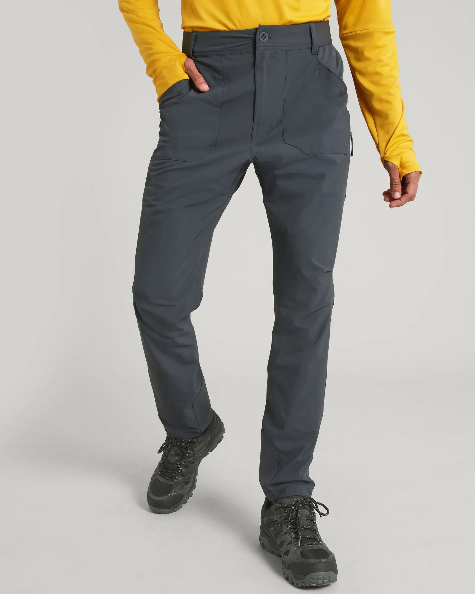 Men's ULT-Hike Pants - Graphite Layered Panel Ventilation Yoga Active Pants