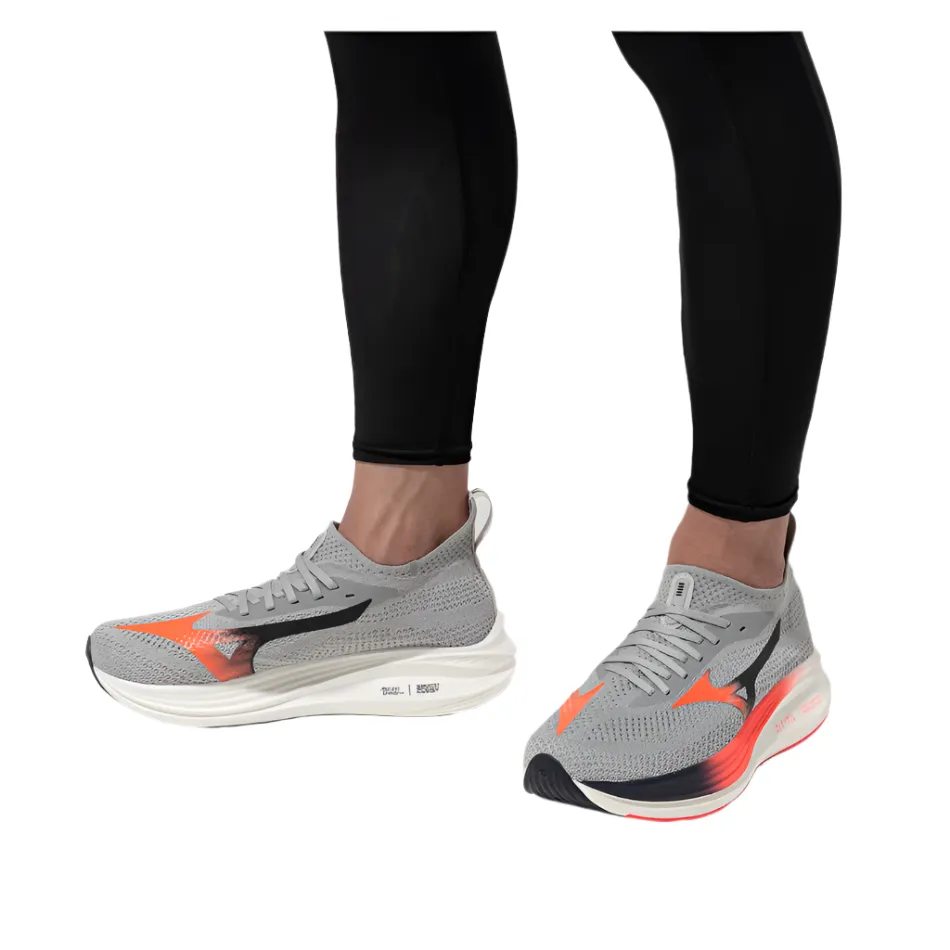 Mizuno Men's Neo Zen Running Shoes in Harbour Mist/Fiery Coral 2/Baritone Blue AW25 stripe - pattern shoes