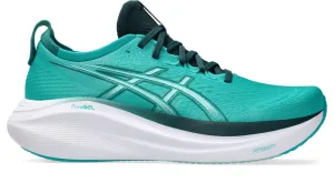 Men's Gel-Nimbus 27 (400 - Wave Teal/Saxon Green) Synthetic Overlay Heel Lock Mechanism