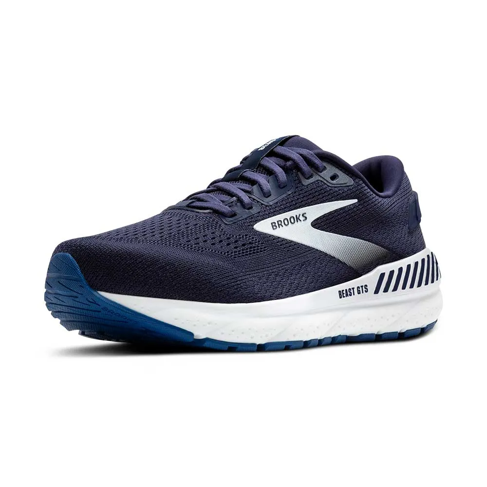 Anti Odor Tech Men's Beast GTS 24 Running Shoe - Peacoat/True Navy/White - Extra Wide (4E)