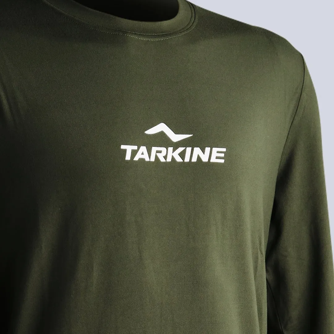 Urban Fashion Men's Season 1 Tarkine Long Sleeve Ultra-Eco Run Tee (Dark Green/Standard Thickness) Ko