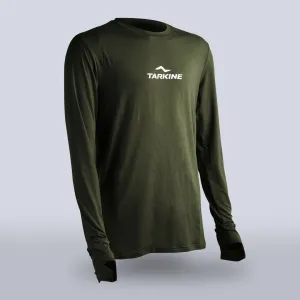 Men's Season 1 Tarkine Long Sleeve Ultra-Eco Run Tee (Dark Green/Standard Thickness) Ko Comfort Flex