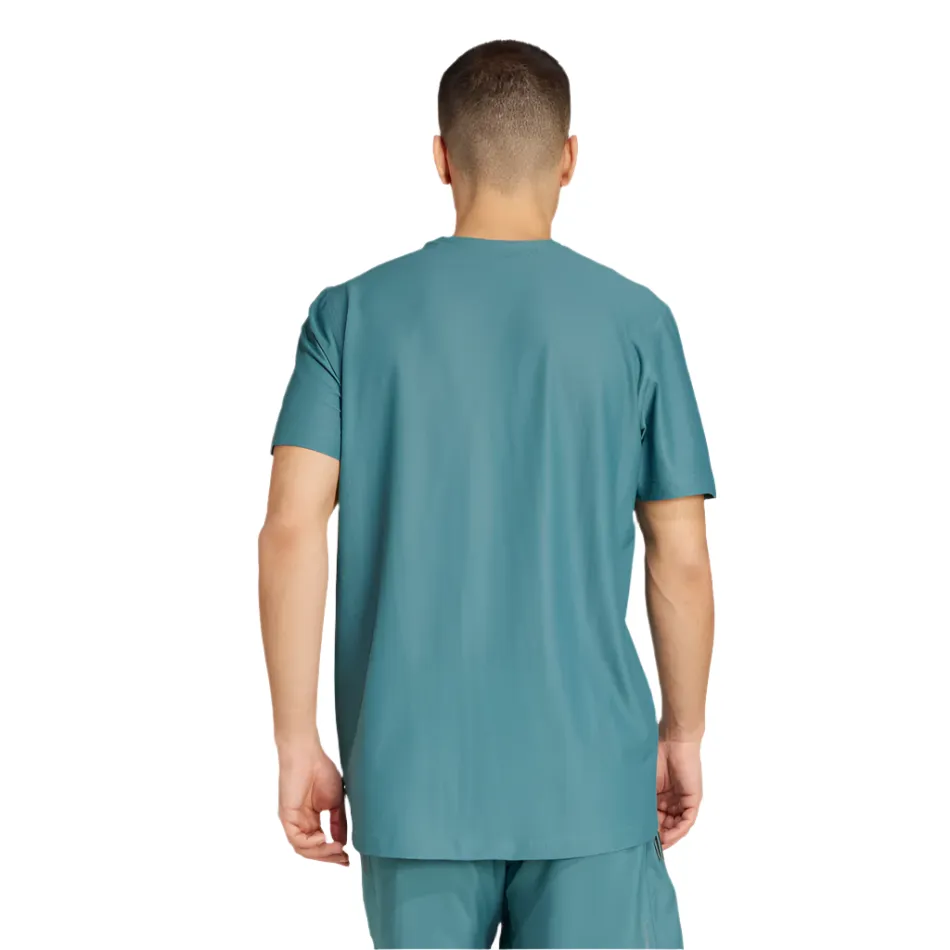 Anti Static Treatment Adidas Men's Own The Run T-Shirt in Preloved Teal AW25