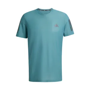 Adidas Men's Own The Run T-Shirt in Preloved Teal AW25 Skin Friendly Blends