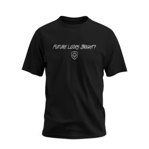 Future Looks Bright fully embroidered Black & Silver Print Performance Short Sleeve T-Shirt Active Layering Festival wear