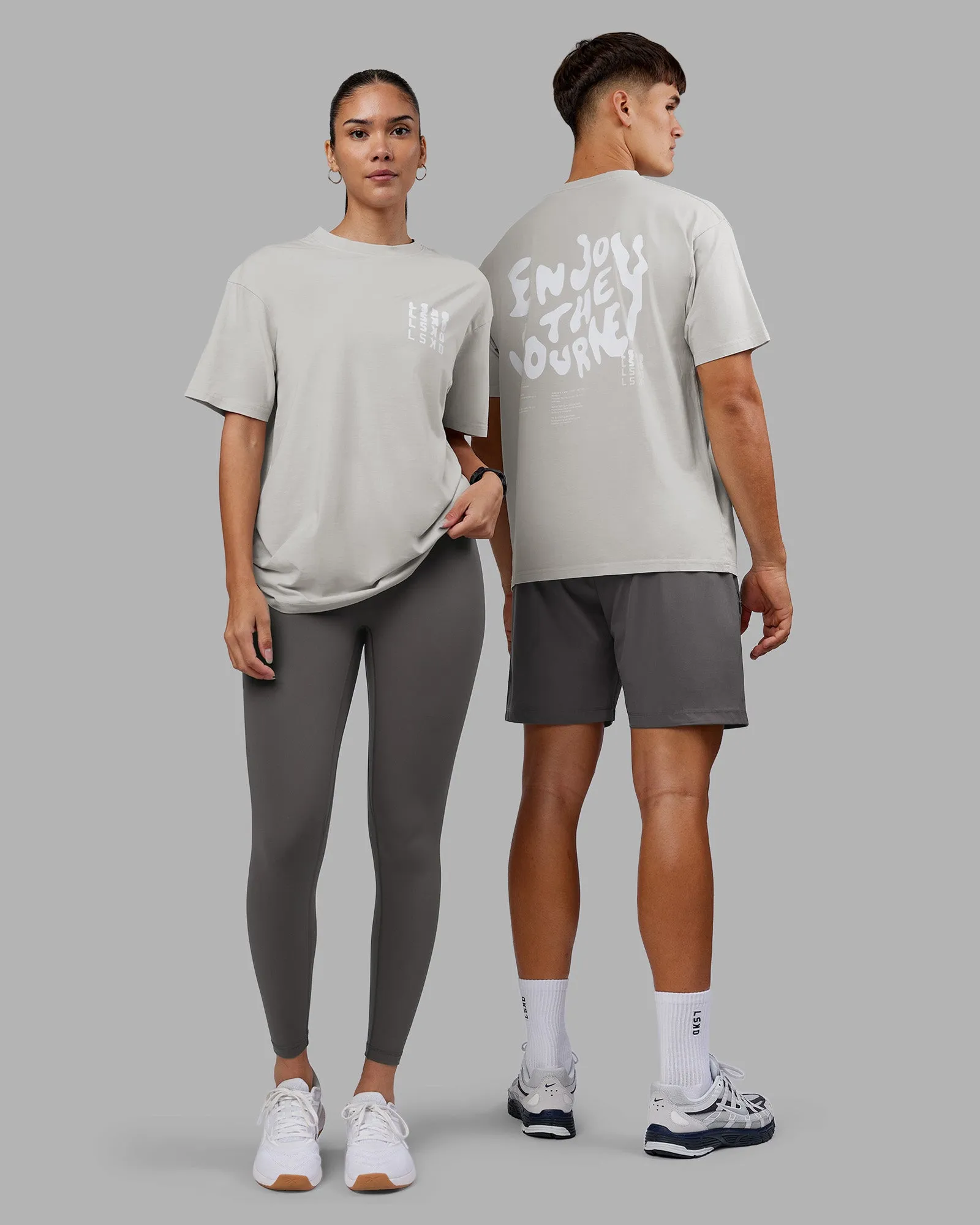 Outdoor Leisure Inferno Journey FLXCotton Oversized Tee - Digital Mist Washed-White