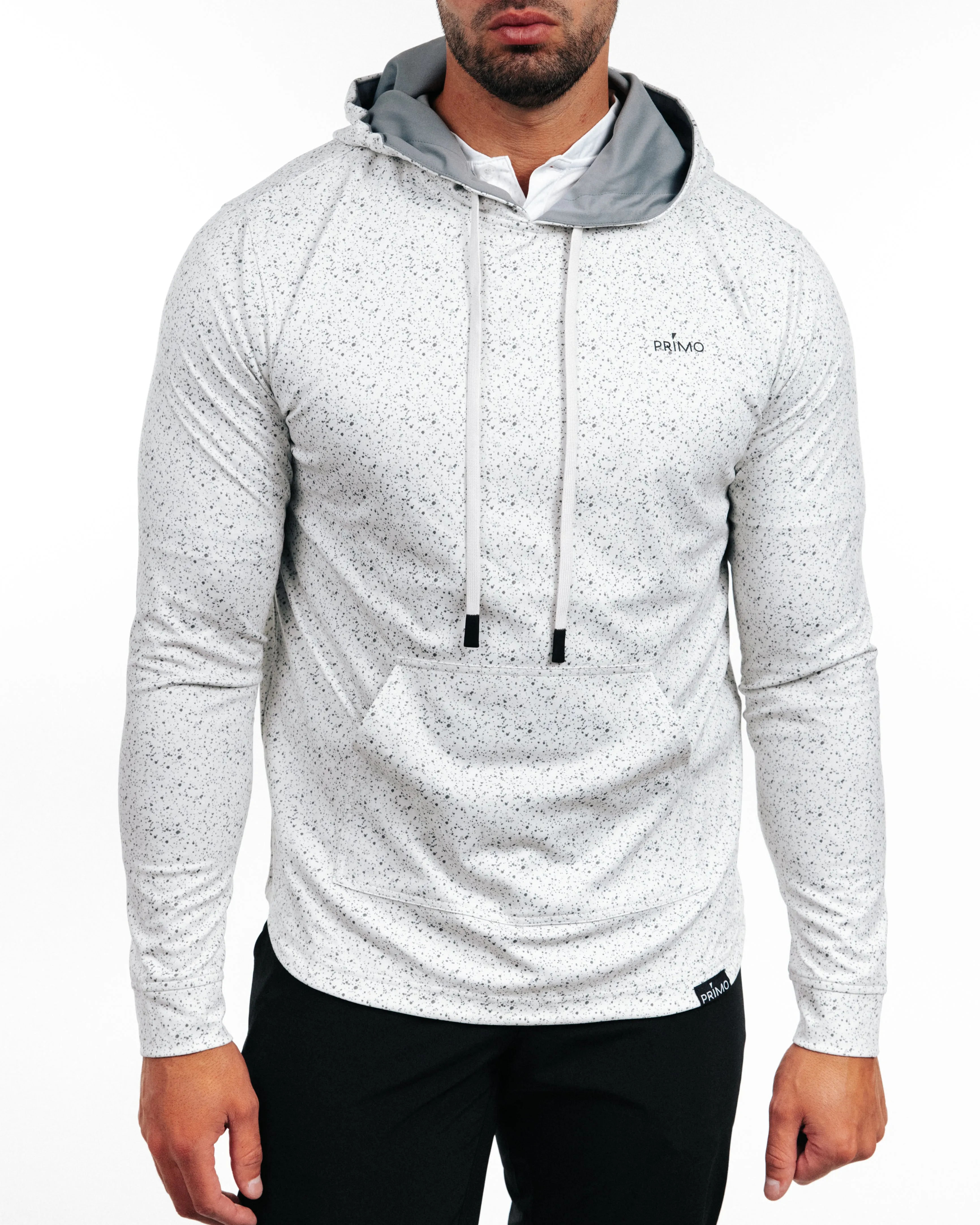 Speckled White Golf Hoodie product customization