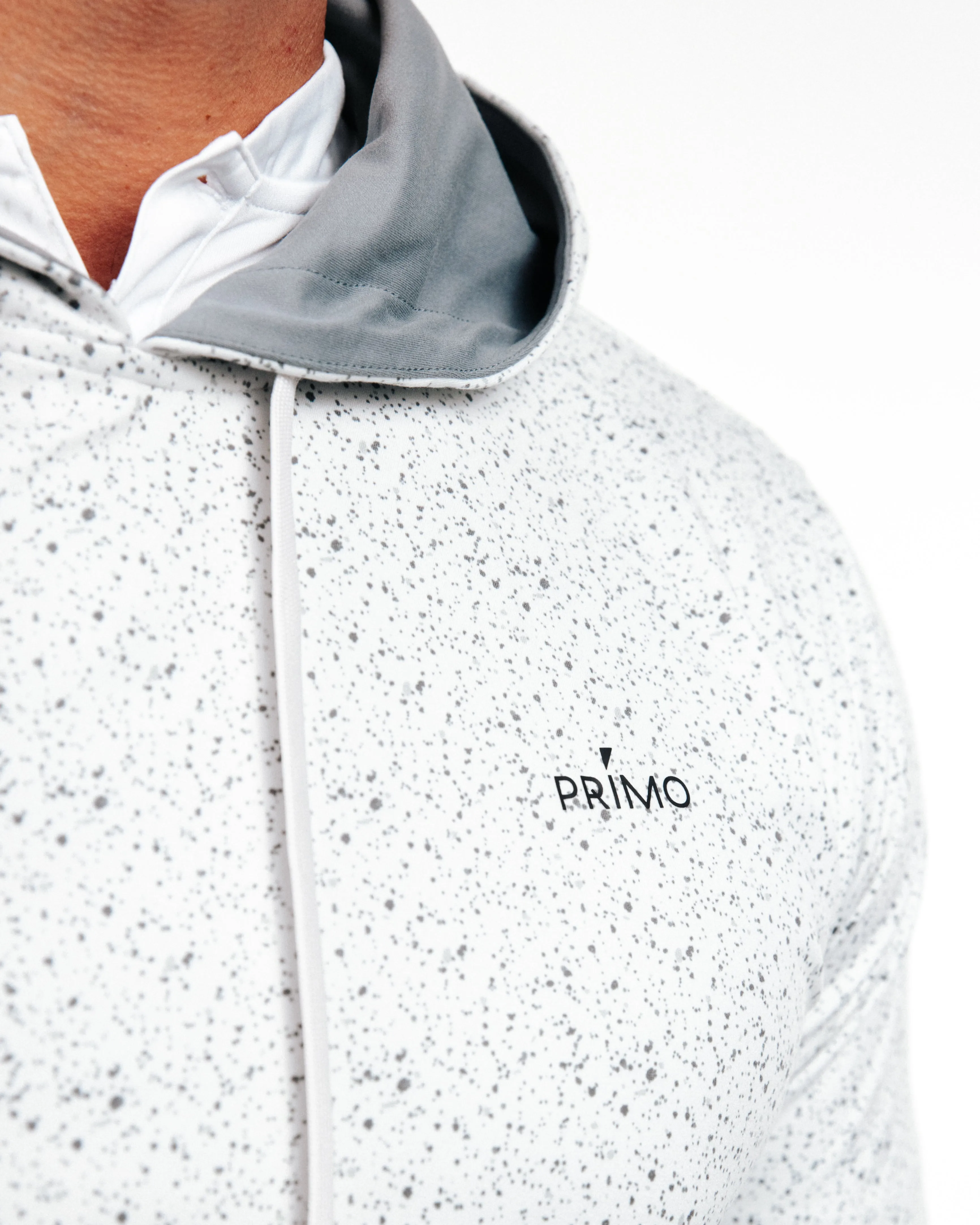 Speckled White Golf Hoodie Chic Hoodie Outdoor Layering