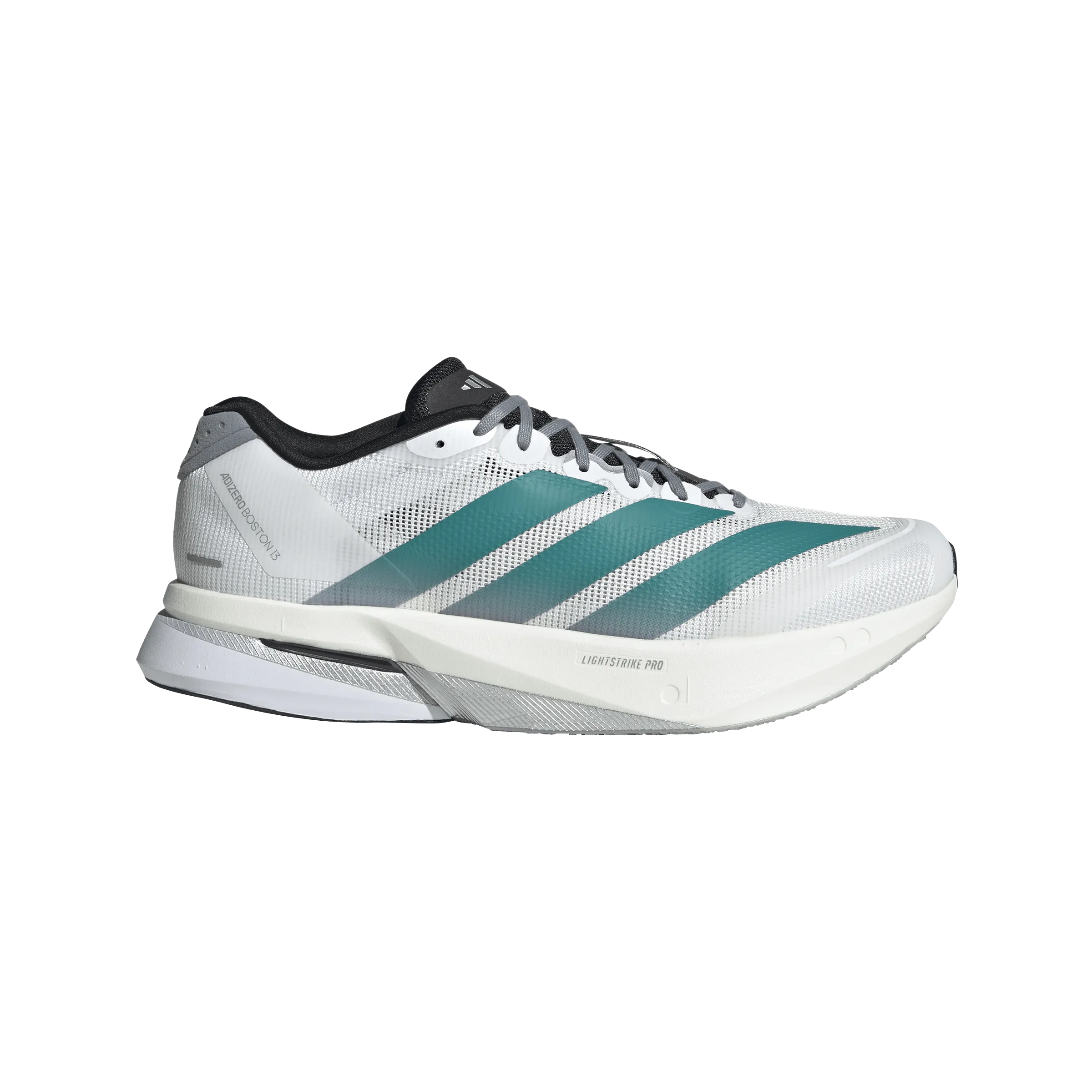 Men??s Adizero Boston 13 (Cloud White/Pure Teal/Grey) Responsive forefoot
