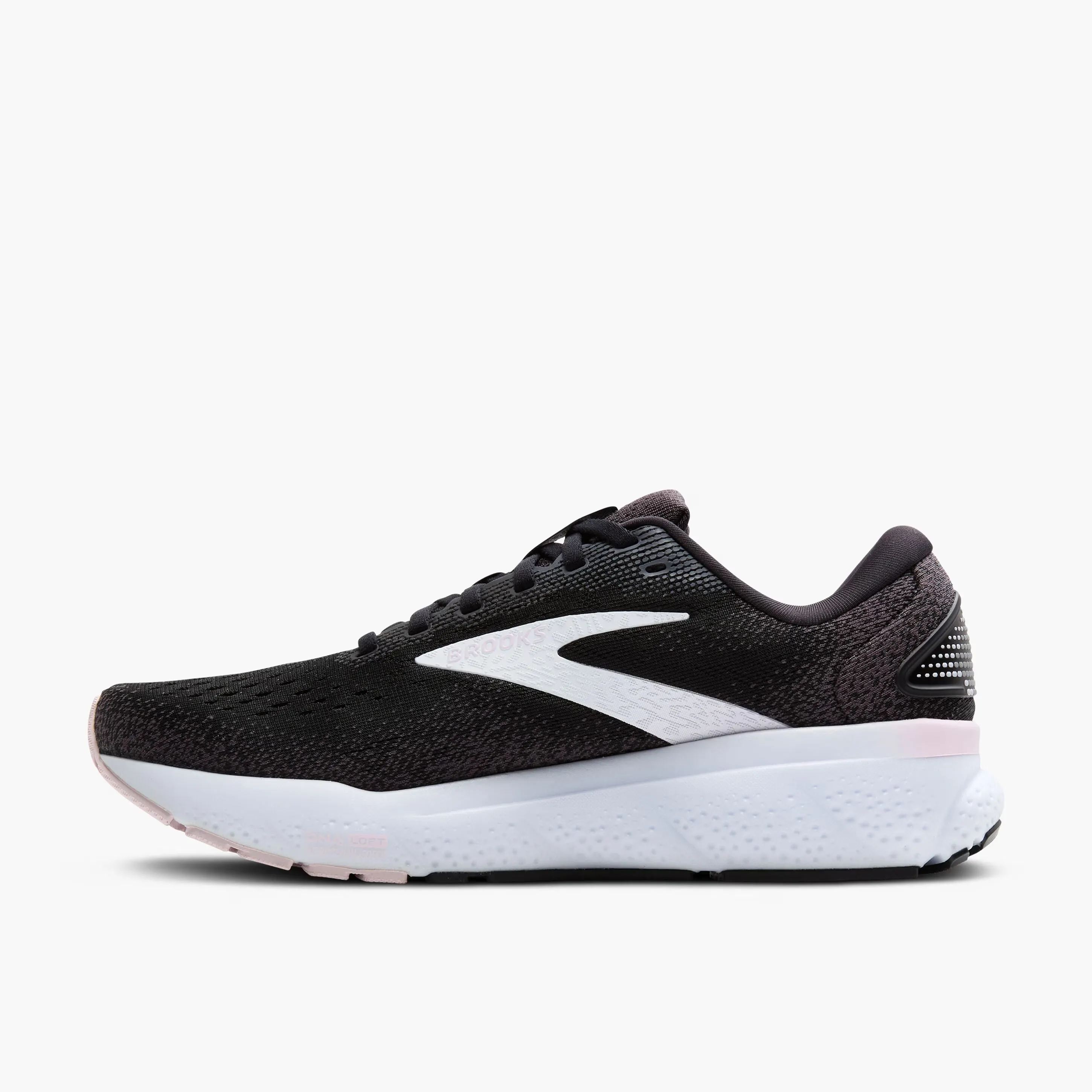Brooks Women's Ghost 16 Running Shoes Black / White / Orchid Ice running in summer post - race celebration
