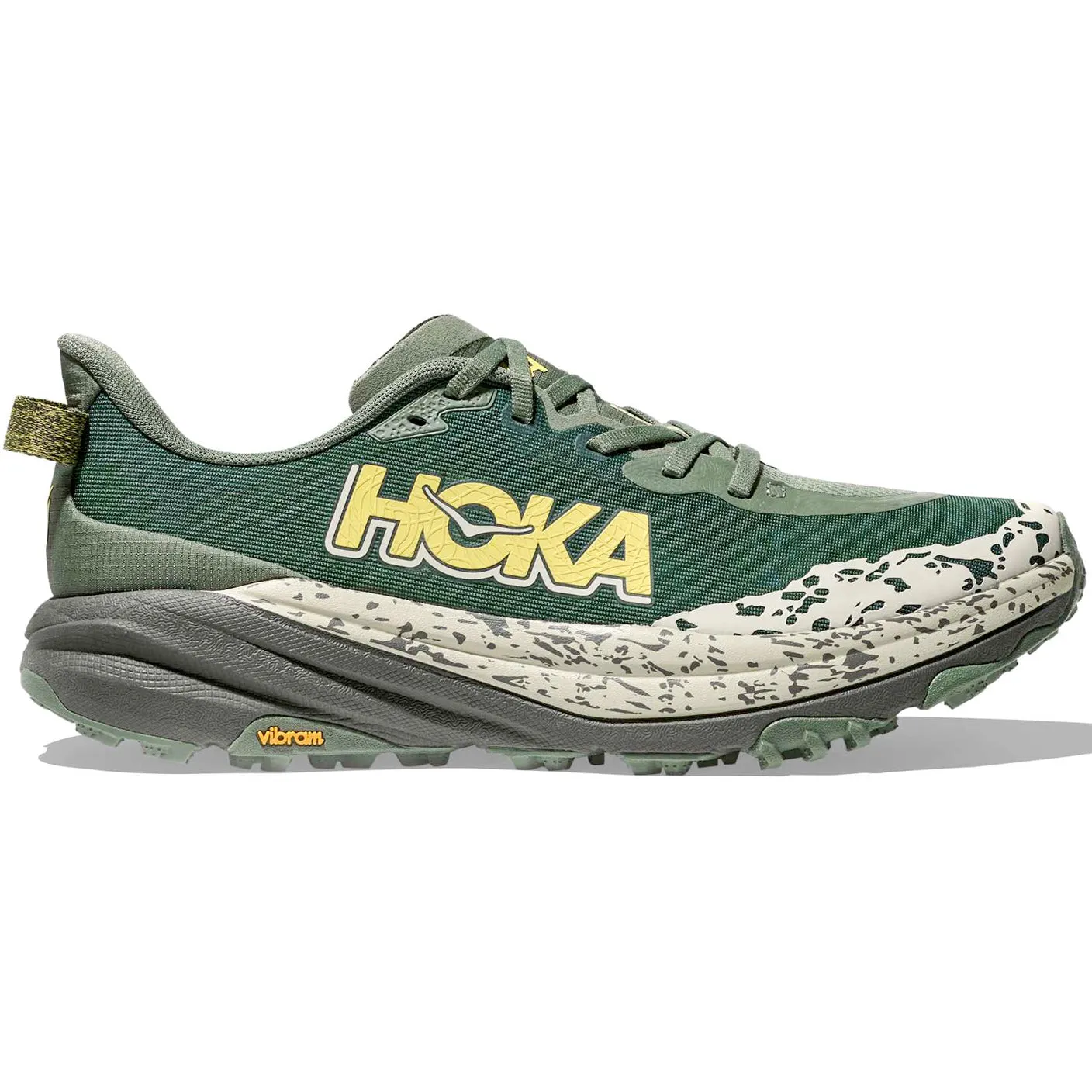 High Traction summit running shoes Men's Speedgoat 6 Wide Fit Trail Running Shoes Fern / Asphalt