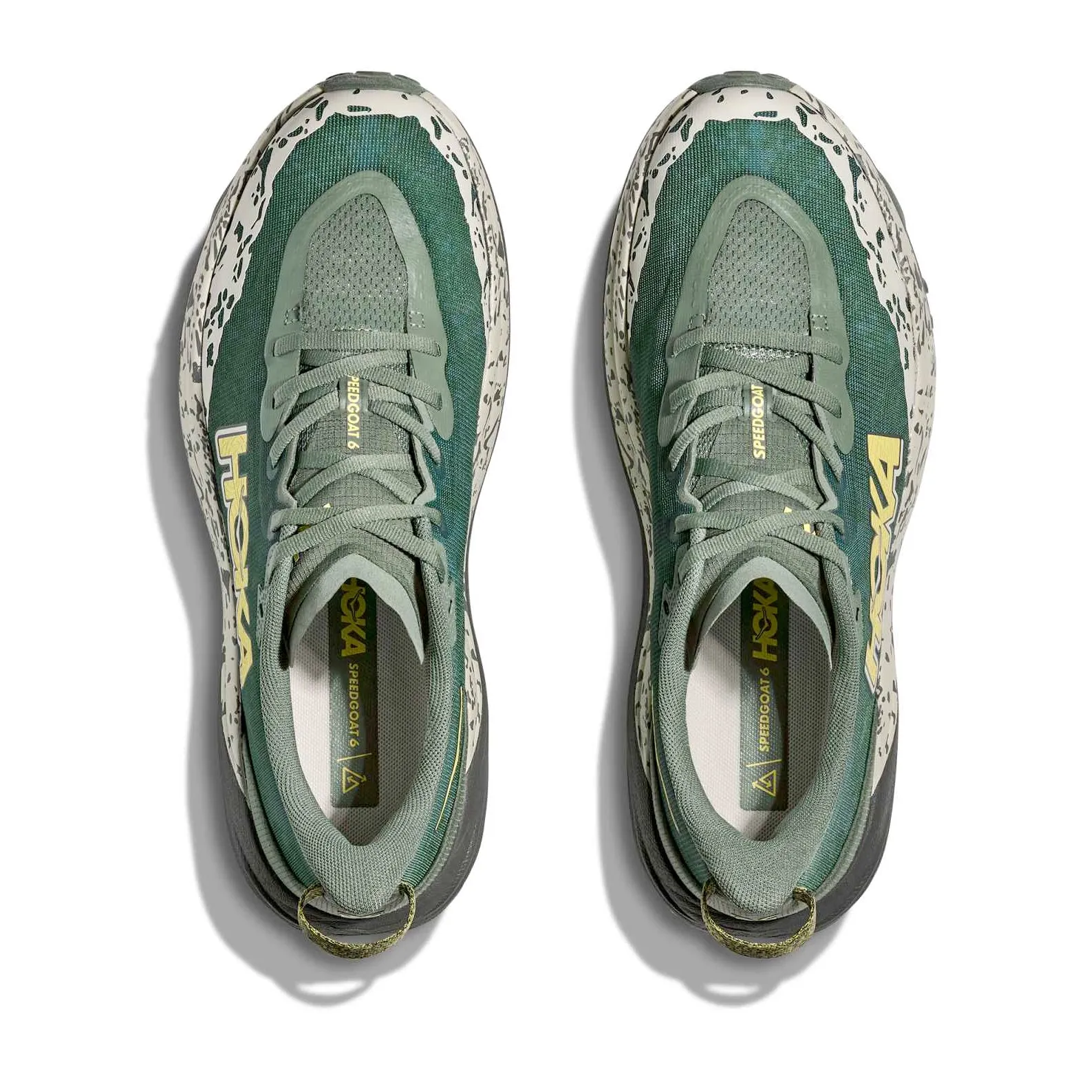 Abrasion Resistant Upper Men's Speedgoat 6 Wide Fit Trail Running Shoes Fern / Asphalt