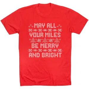 Easter Fashion and Comfort Running Short Sleeve T-Shirt -  May All Your Miles Be Merry and Bright