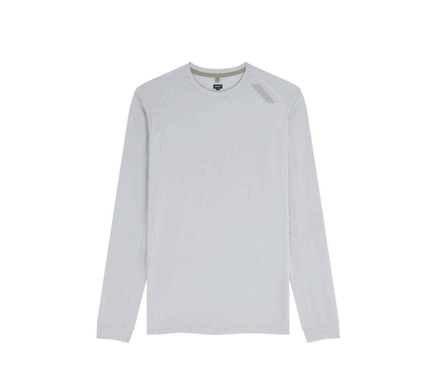 Men's Long Sleeve Tech T | Grey Drop Shoulder Design Lightweight Layer