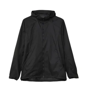 Men's Airly Shell Packable Wind Jacket Black NoiseReduced Closure System