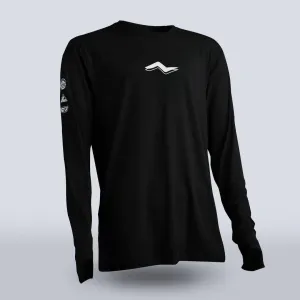 Modern Trend Look Winter Layer Men's Tarkine Long Sleeve Ultra-Eco Run Tee (Black/Standard Thickness)