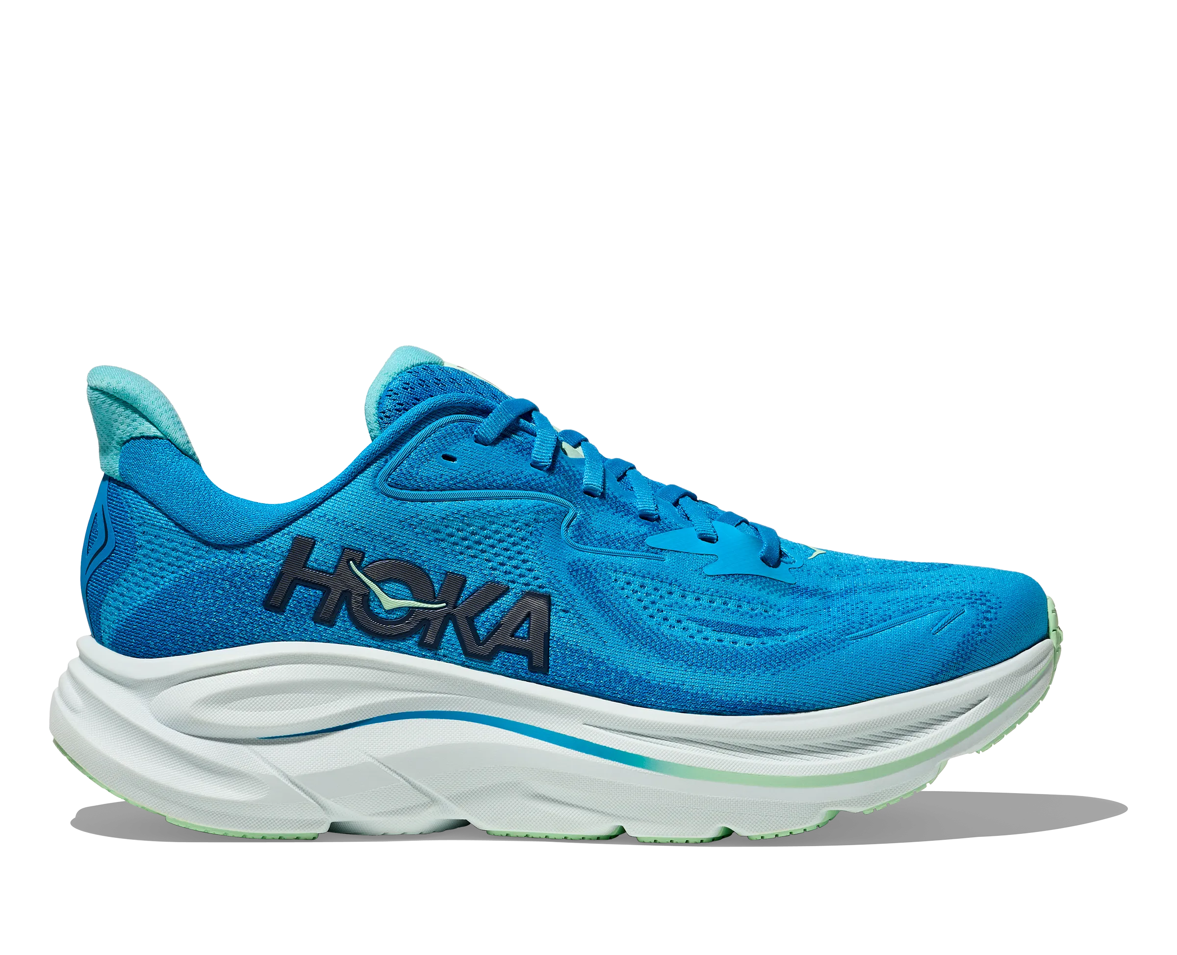 Men's Clifton 10 WIDE (HSK - Hoka Blue/Skyward Blue) Bounce Back Midsole