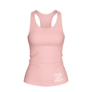 Women's Future Looks Bright Blush Solid Print Performance Midi Tank Stylish Casual