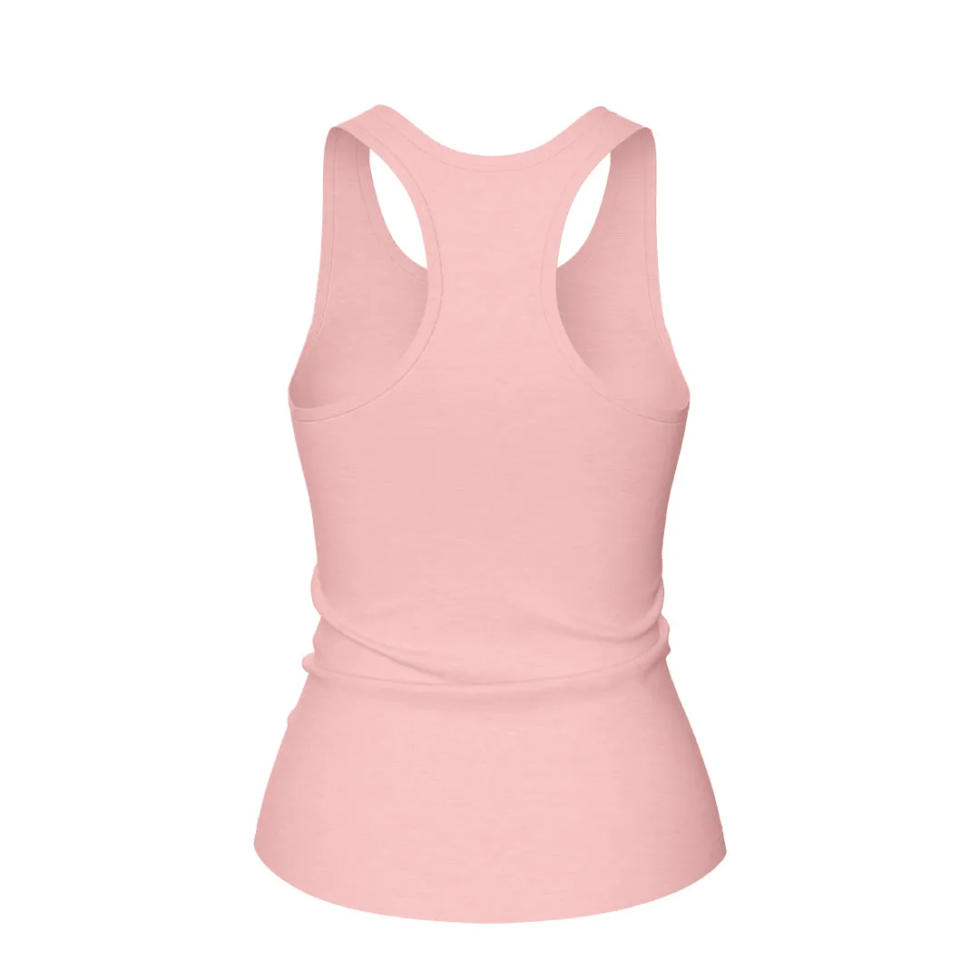 Women's Future Looks Bright Blush Solid Print Performance Midi Tank Comfortable Look Sleek Comfort