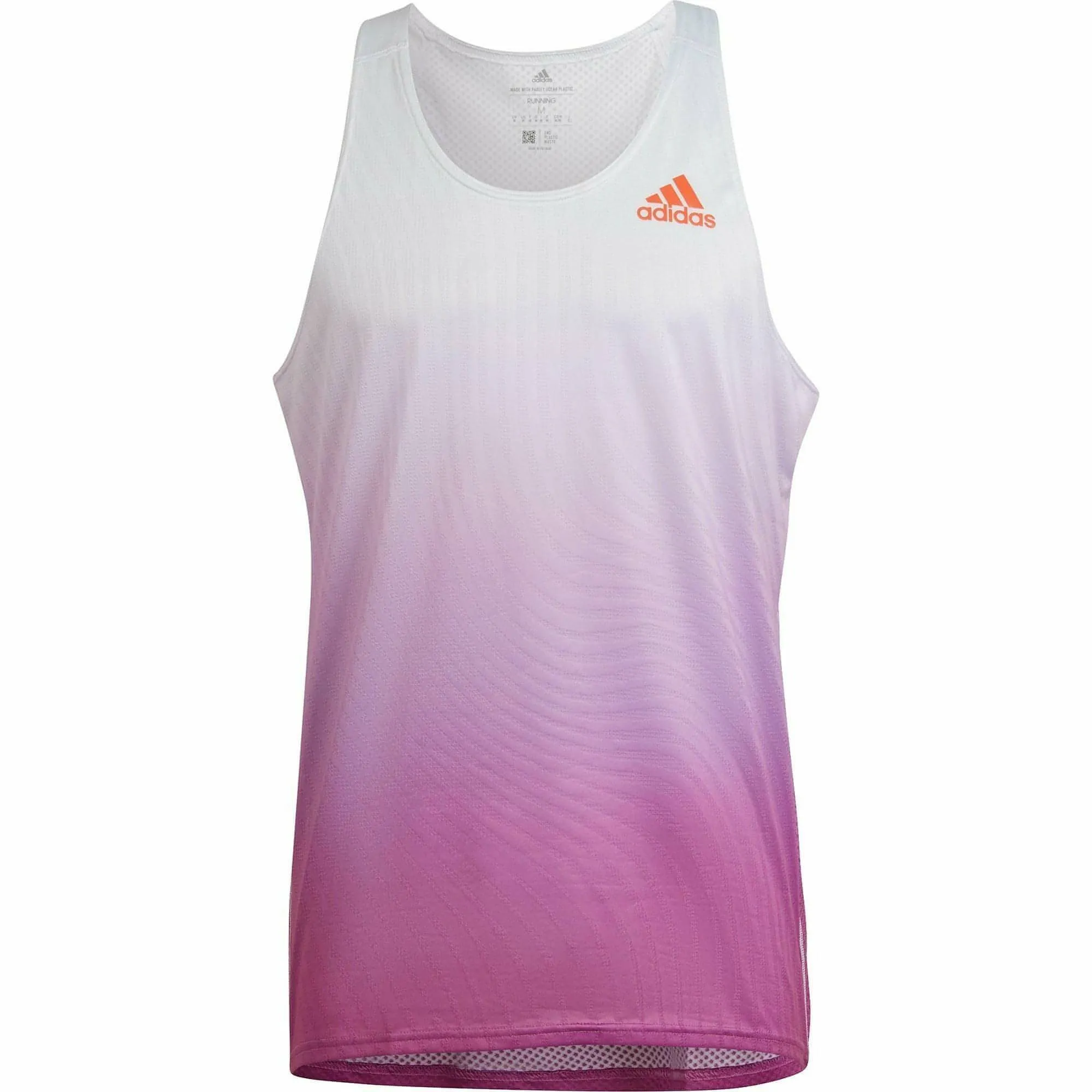 adidas Adizero Engineered Mens Running Vest - Purple Revolutionary Minimal Smooth