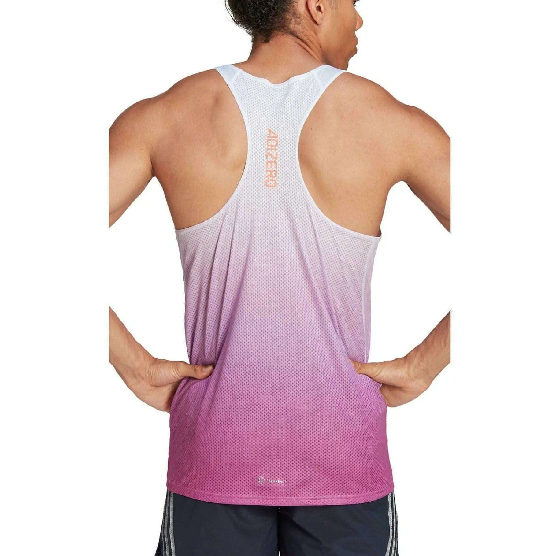 rigid use adidas Adizero Engineered Mens Running Vest - Purple
