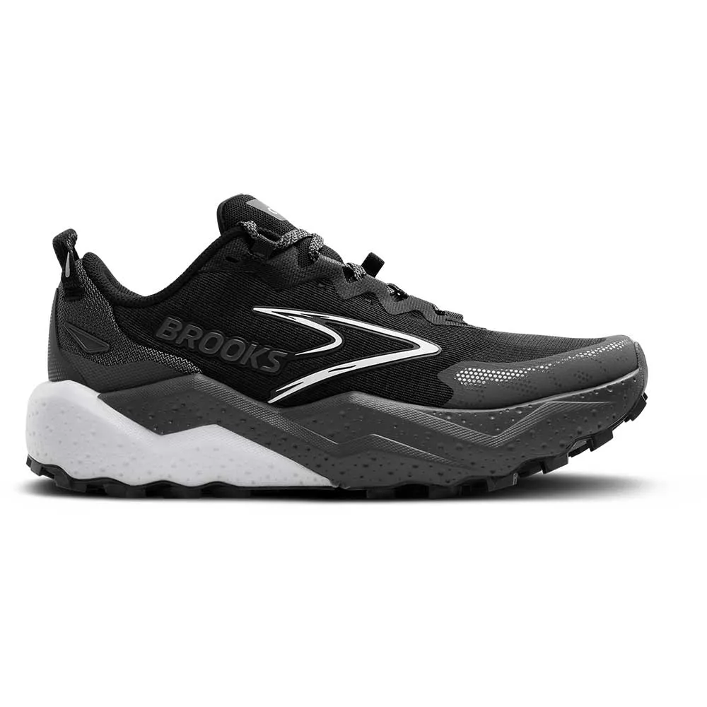 Men's Caldera 8 Running Shoe - Black/Blackened Pearl/White - Regular (D) Gaiter Compatible Collar Eva Midsole