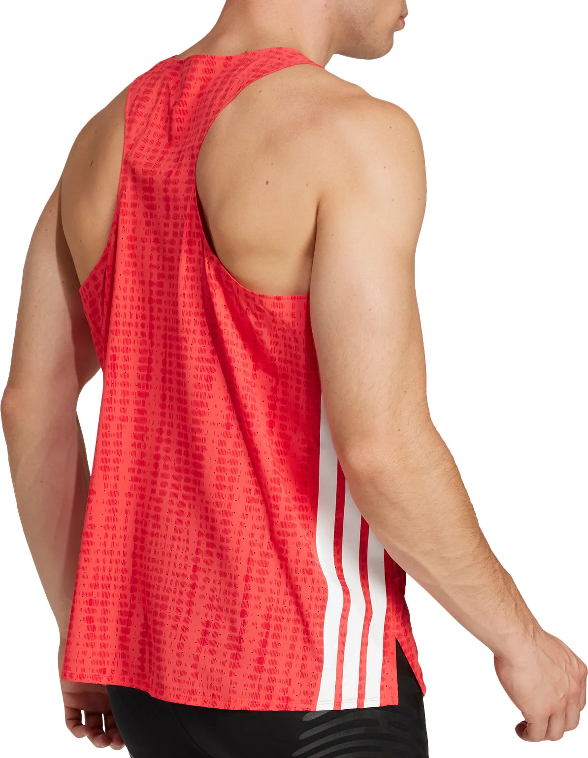 Hooded Sport Integration adidas Adizero Mens Running Vest - Red
