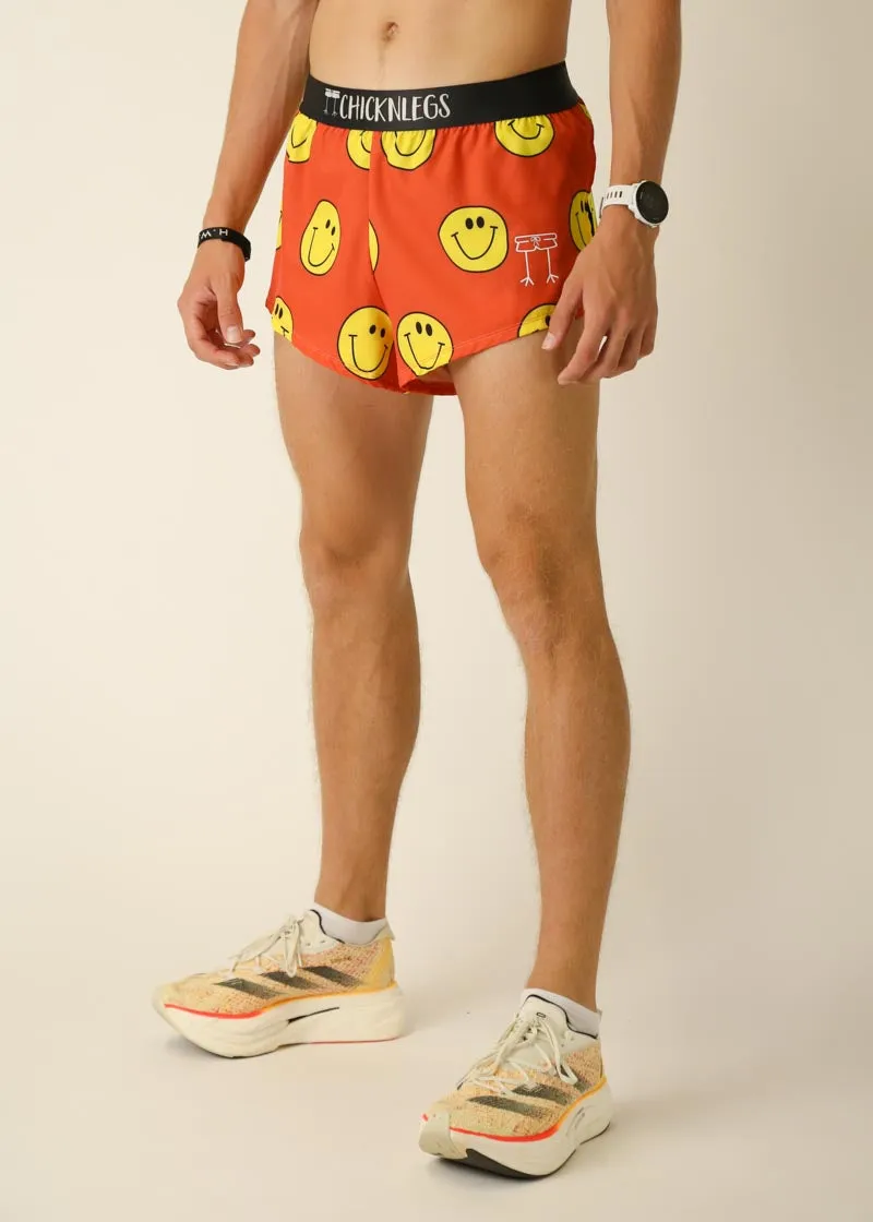 Yoga wear corduroy shorts Men's Smiley 2" Split Shorts