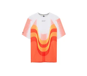 Trendy Active Fit Men's Race Tee | Orange/White