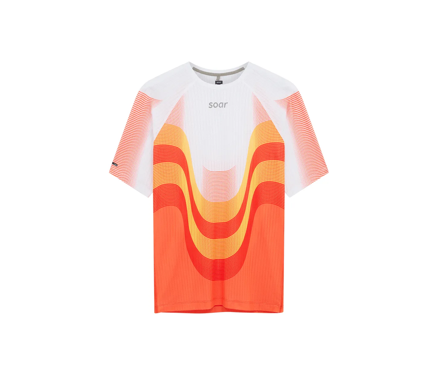 Trendy Active Fit Men's Race Tee | Orange/White