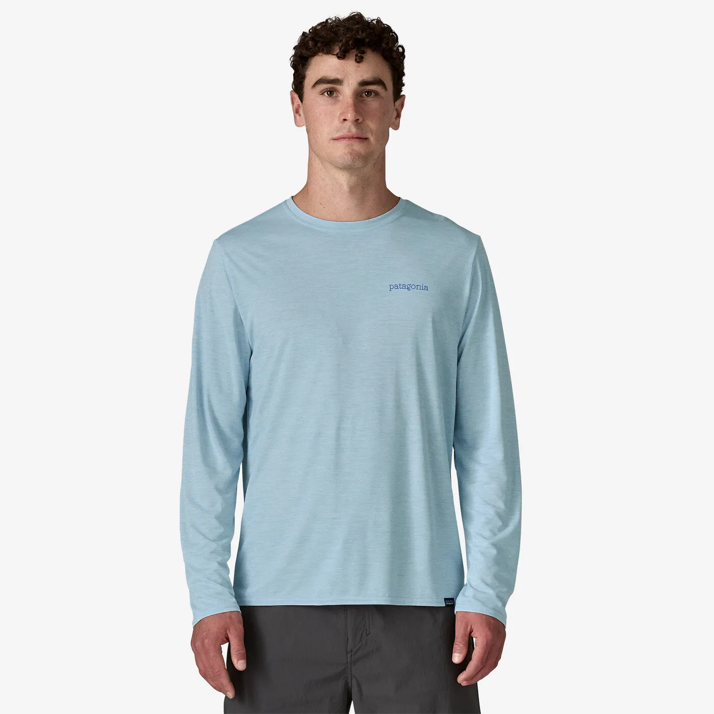 Easy Layer Men's Long-Sleeved Capilene? Cool Daily Graphic Shirt - Waters