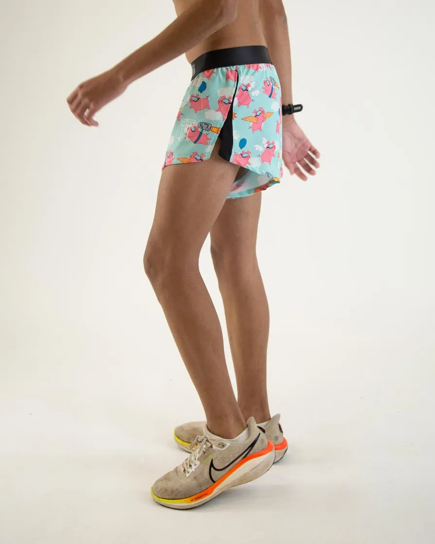 Sustainable Manufacturing Men's Flying Pigs 2" Split Shorts