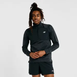 MEN'S HEAT GRID HALF ZIP - BLACK Introduce