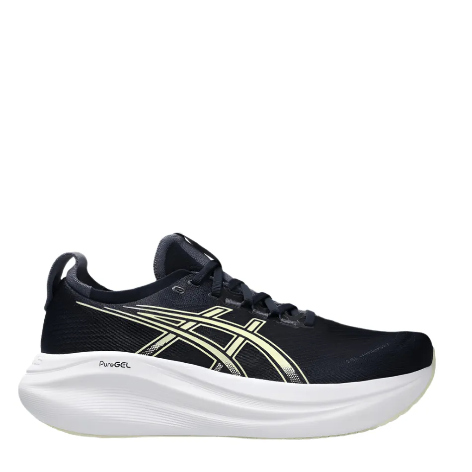 ASICS Men's GEL-NIMBUS 27 Running Shoes in Midnight/Vanilla AW25 Supportive Base