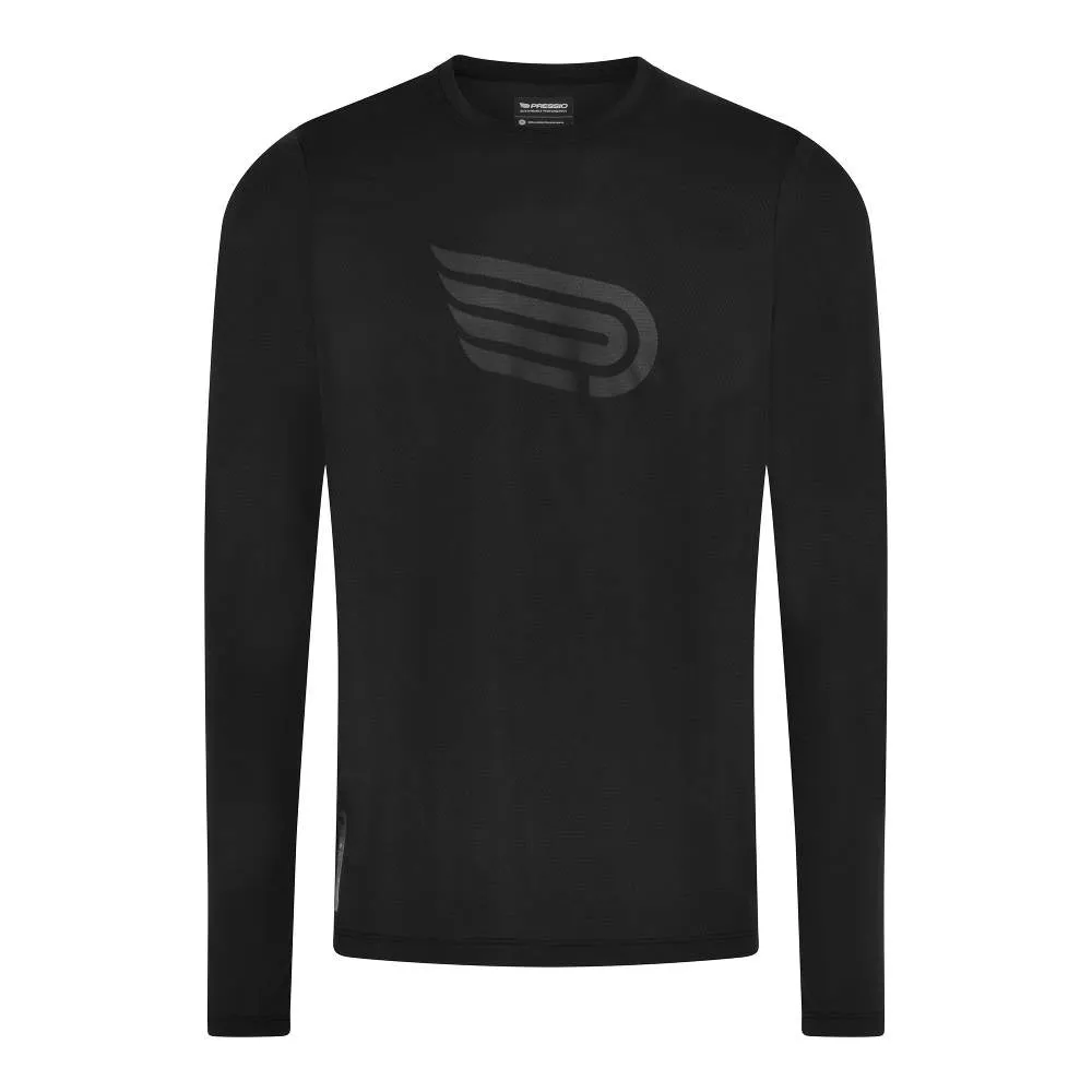 Pressio Perform Long Sleeve Top (Mens) - Black Modern Comfort Style Premium Comfort