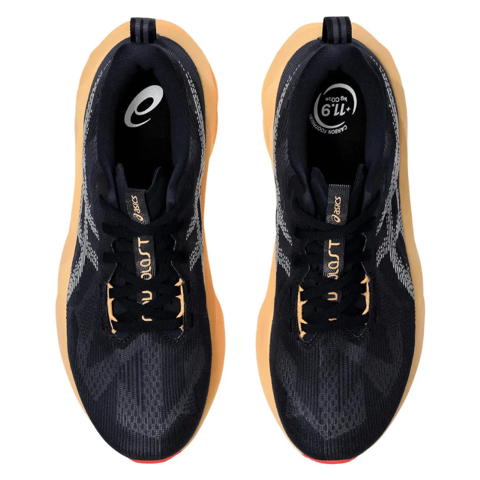 ASICS Men's NOVABLAST 5 Running Shoes in Midnight/Orange Glow AW25 ergonomic - feature shoes