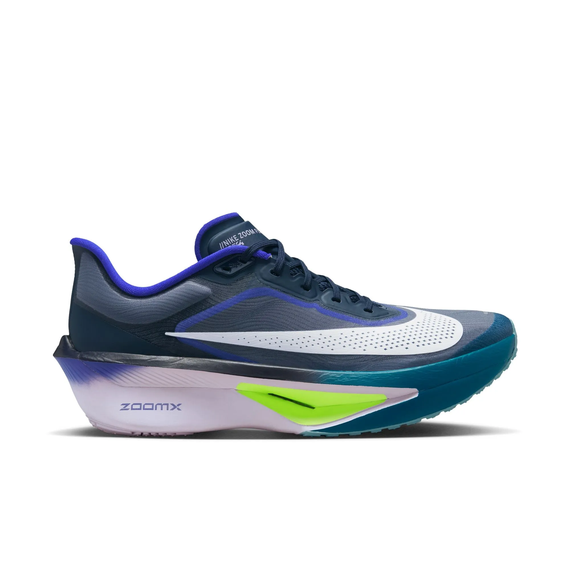 Men??s Zoom Fly 6 (403 - Obsidian/White-Persian Violet-Volt) logo - embossed shoes Sustainable Manufacturing Process