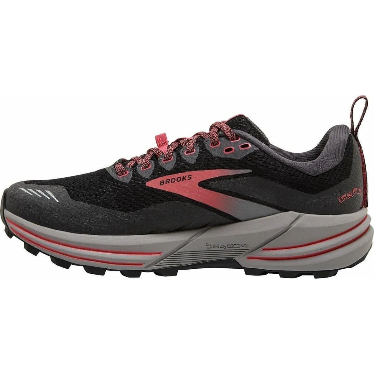 padded collar trail shoes Brooks Cascadia 16 GORE-TEX Womens Trail Running Shoes - Black