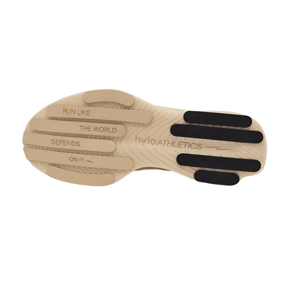 Hylo Unisex Impact Running Shoes in Sand compression foam Anti Odor Treatment